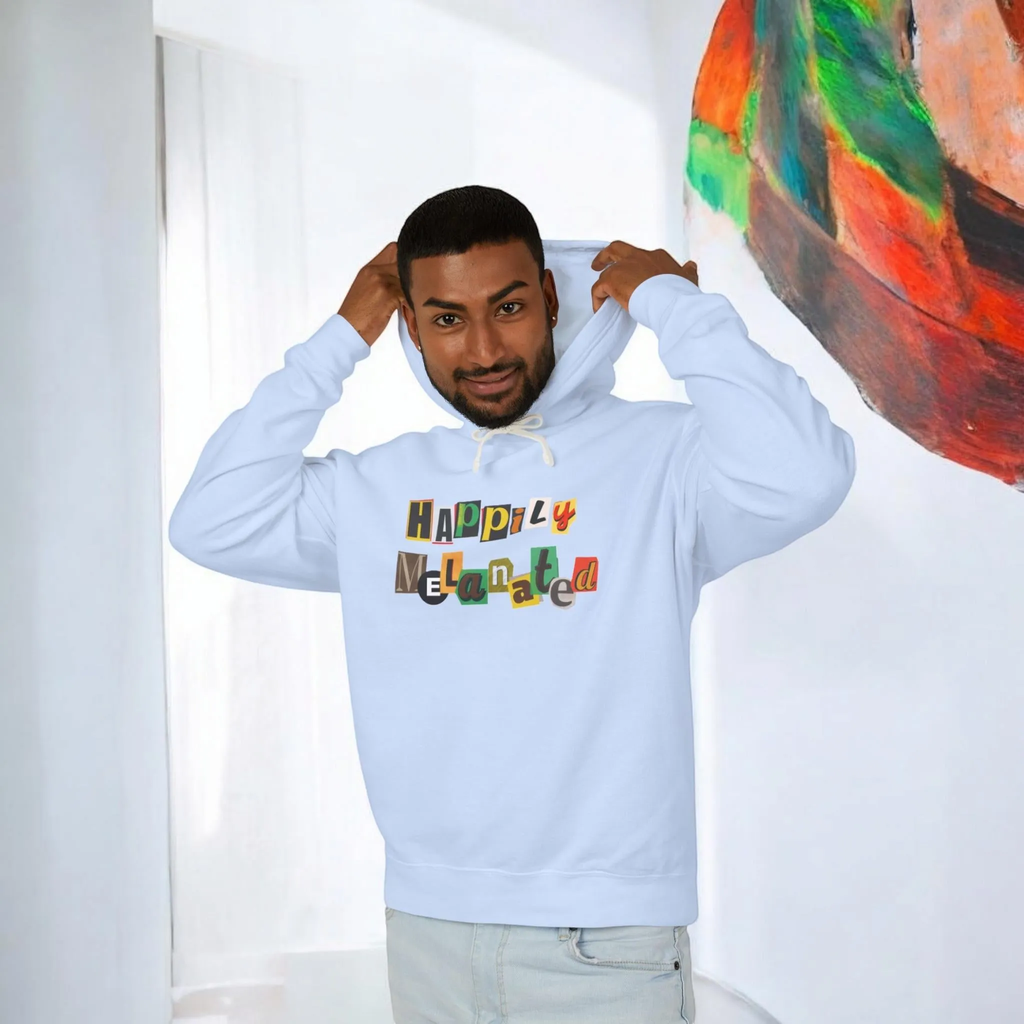 African Continent Art Graphic Unisex Hoodie, Lightweight Sweatshirt