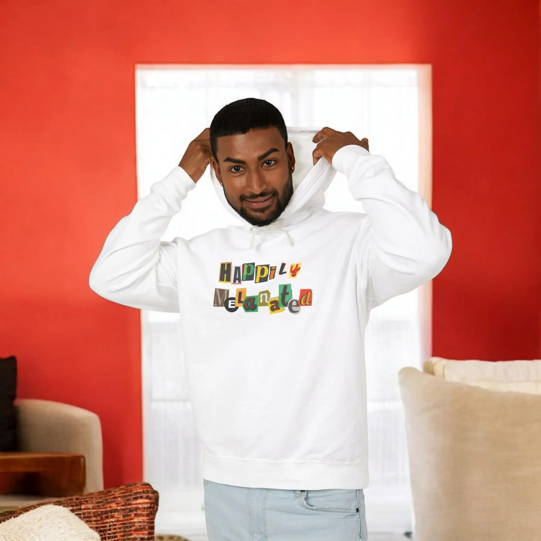 African Continent Art Graphic Unisex Hoodie, Lightweight Sweatshirt