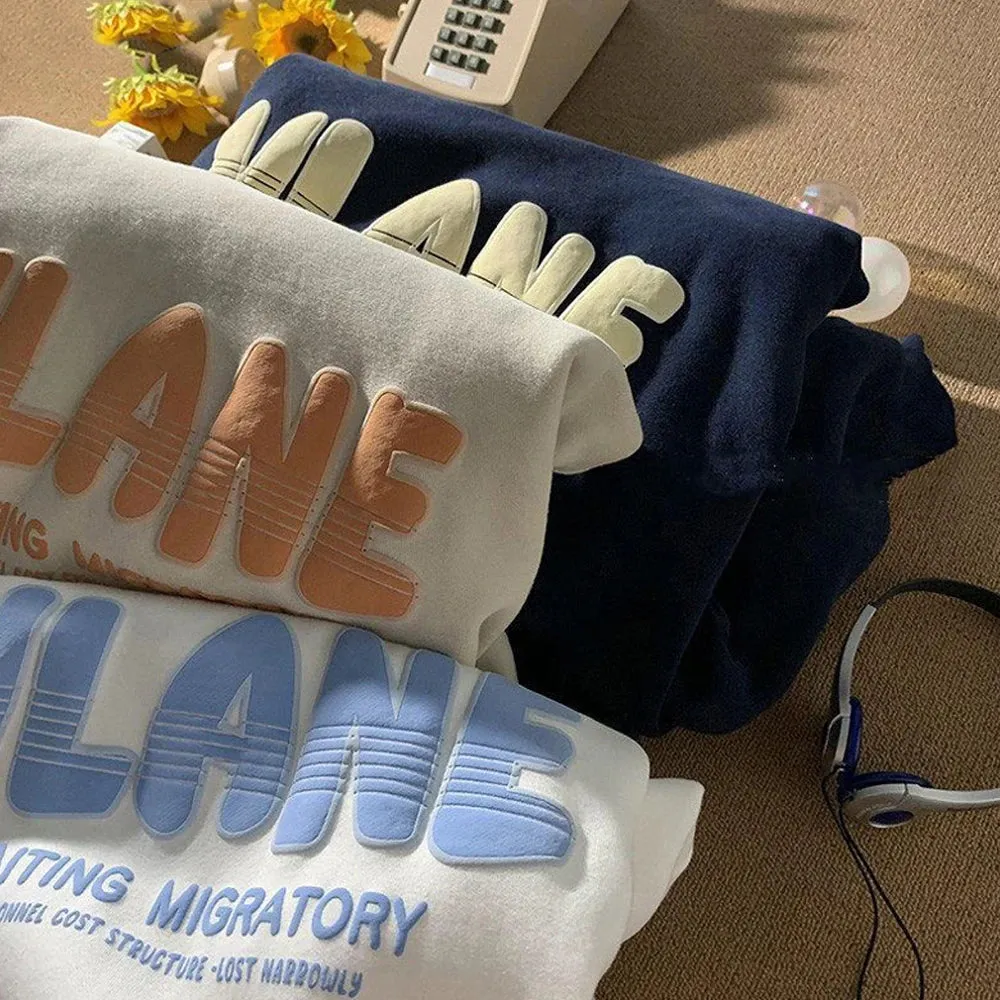 Aidase 100% Cotton Men's Heavy Hoodie Sweatshirt Clothing Y2k Letter Print Loose Pullover Harajuku Streetwear 2024 New American Hoodies