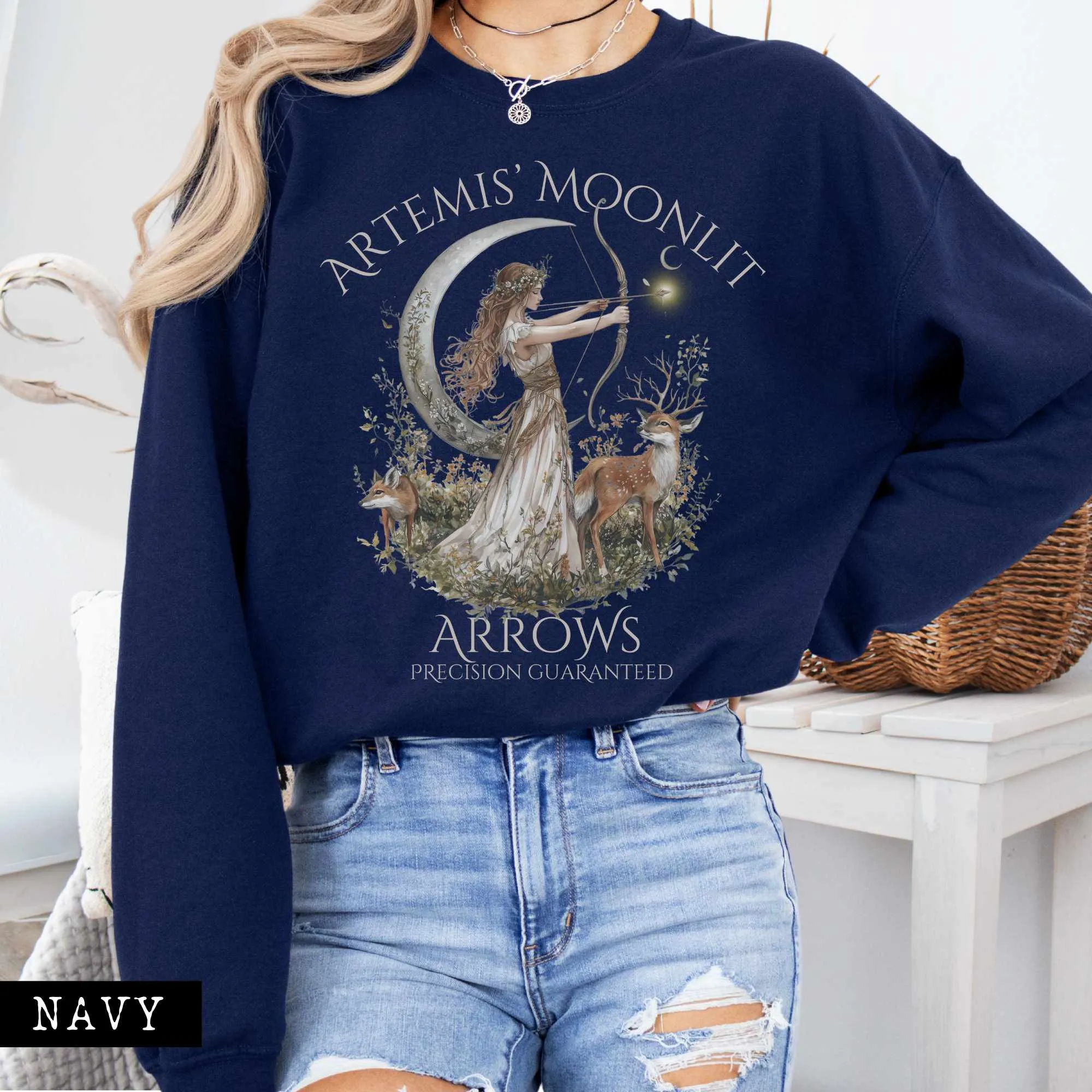 Artemis' Moonlit Arrows Sweatshirt