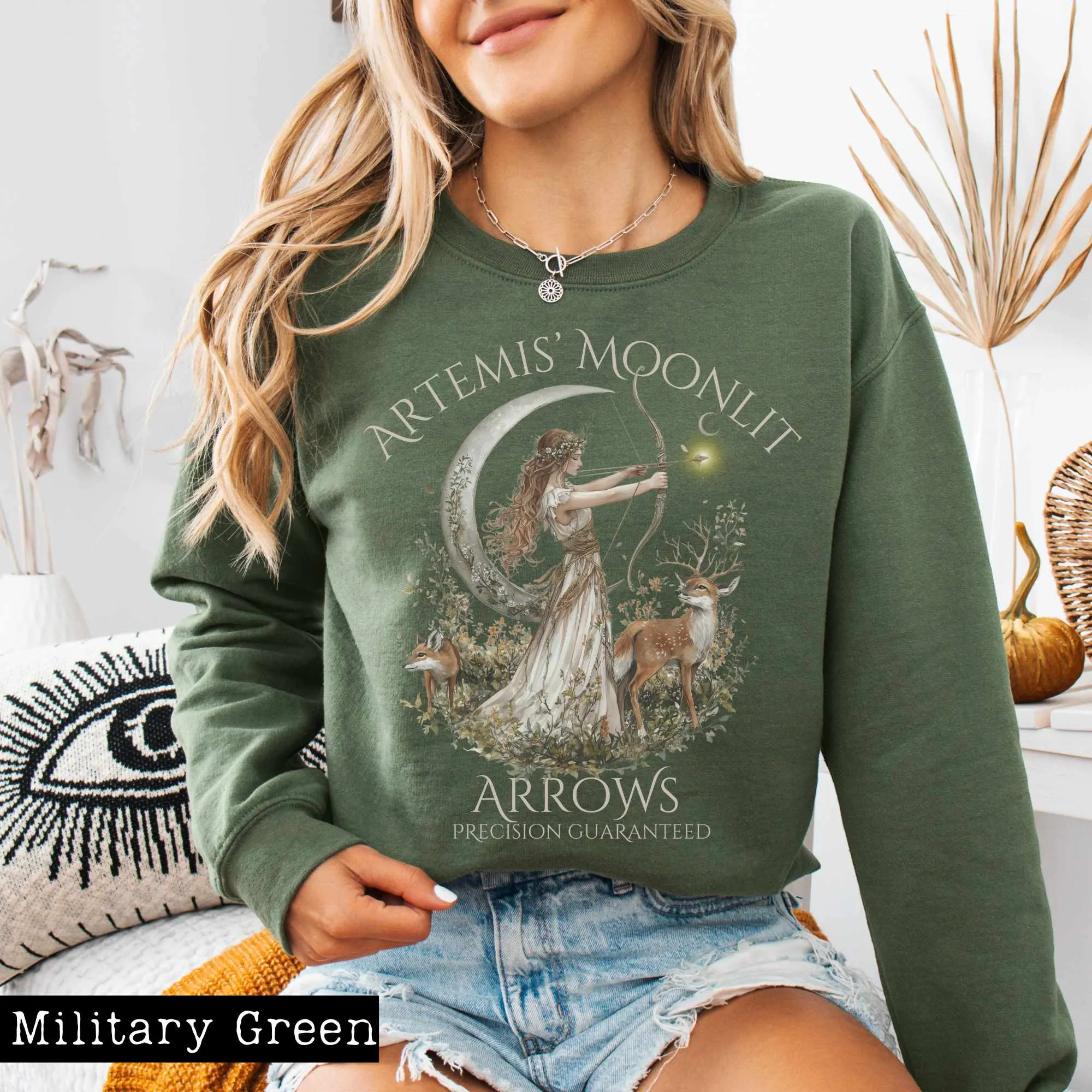 Artemis' Moonlit Arrows Sweatshirt
