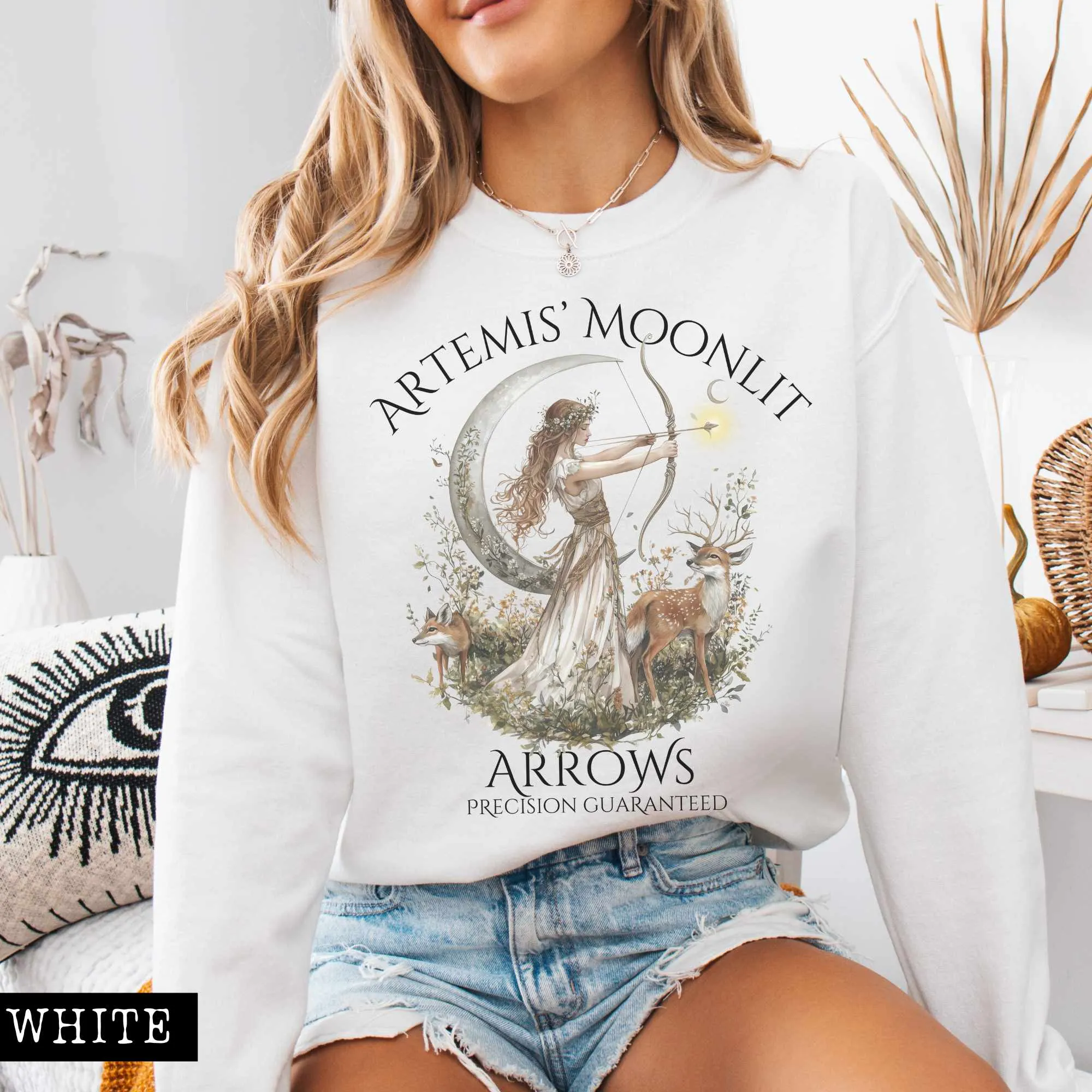 Artemis' Moonlit Arrows Sweatshirt