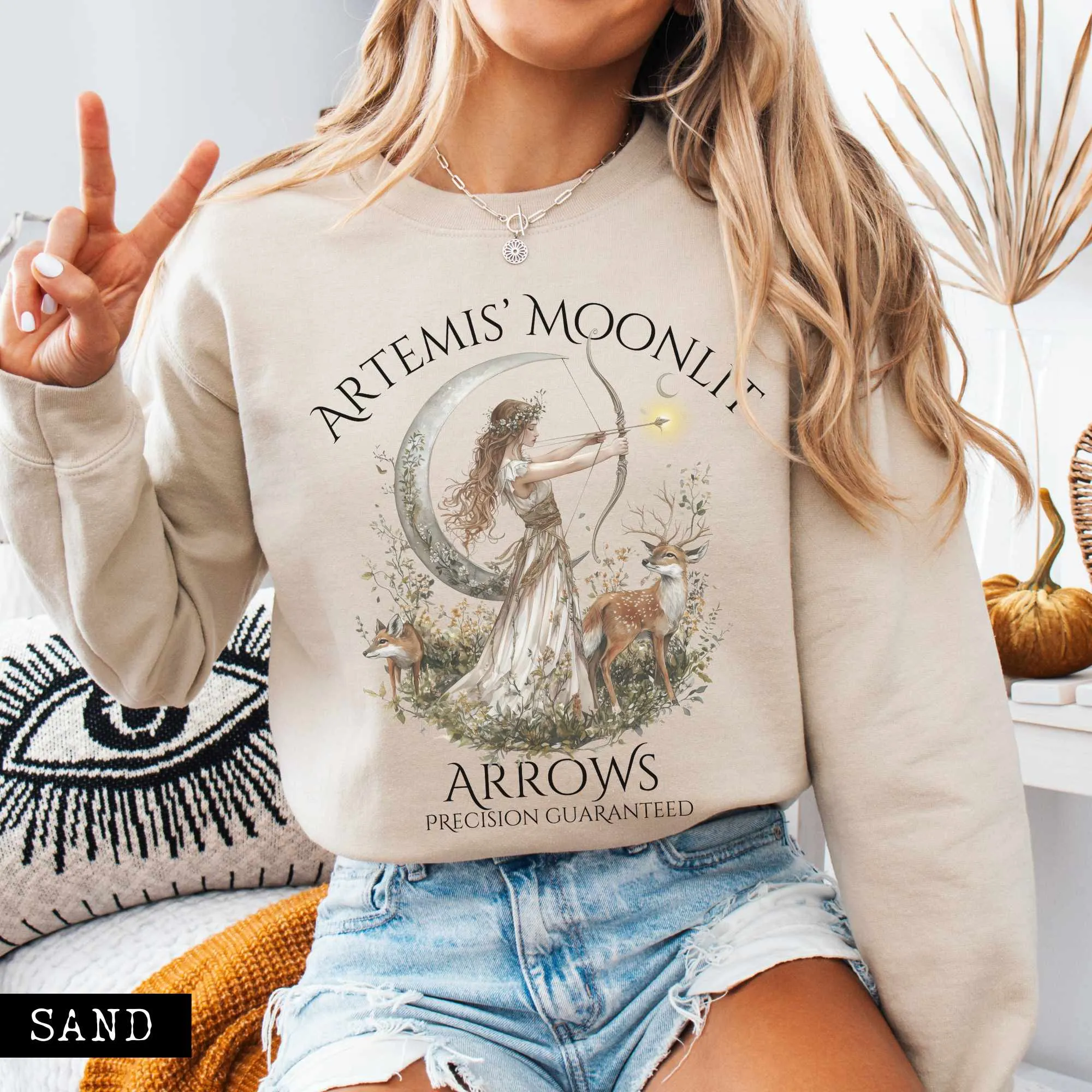 Artemis' Moonlit Arrows Sweatshirt