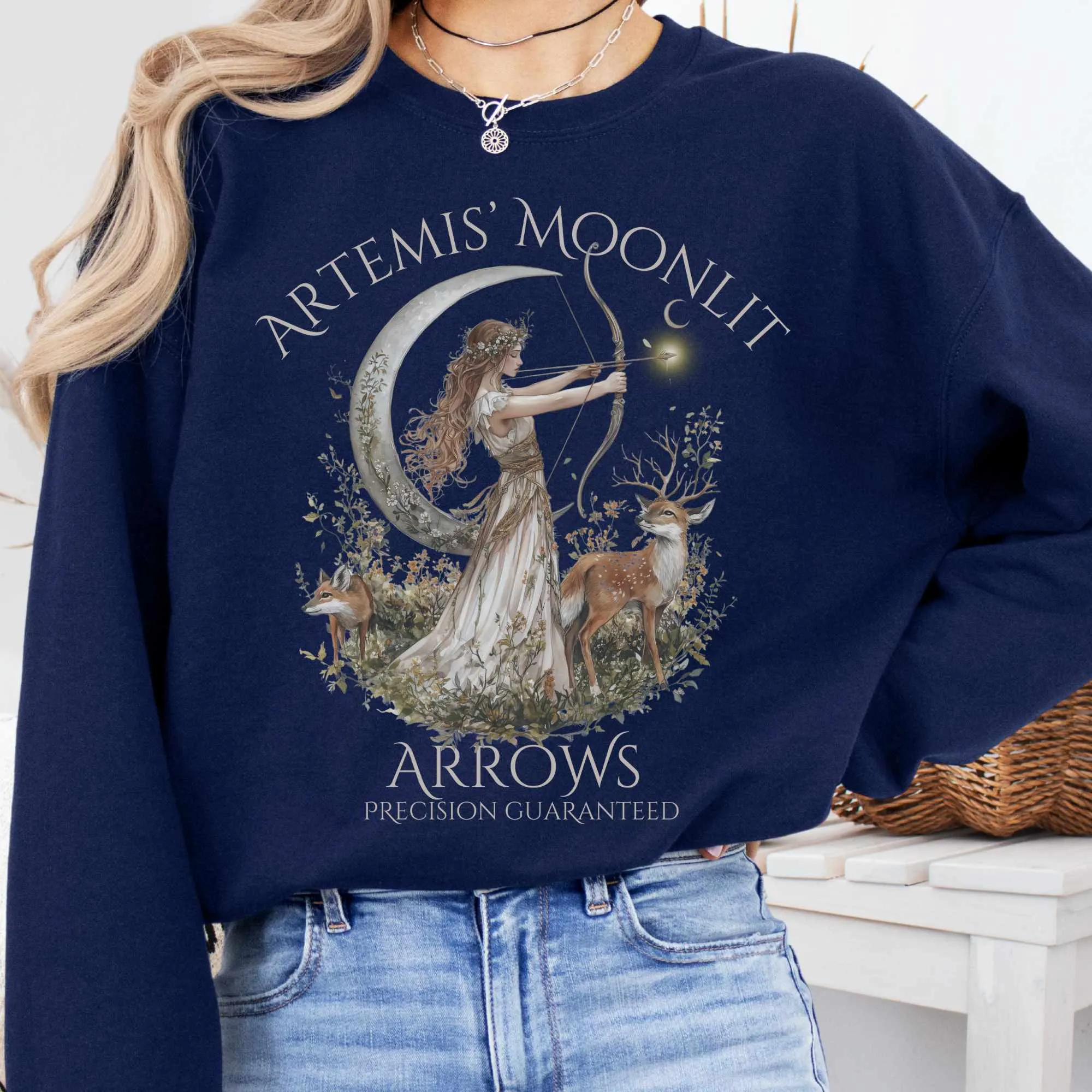 Artemis' Moonlit Arrows Sweatshirt