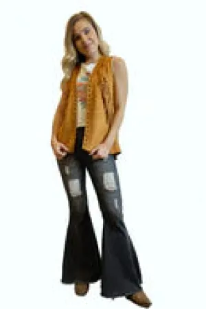 Ashley Suede Fringe Vest