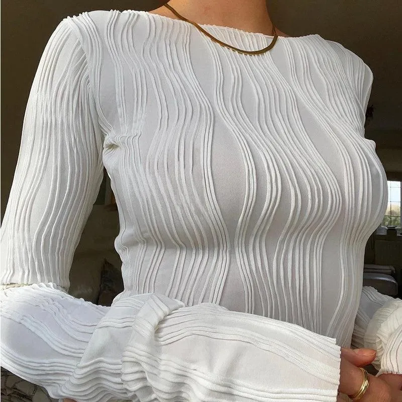Autumn Vibes Ruched Tee: Y2K Street Style Fashion Essential
