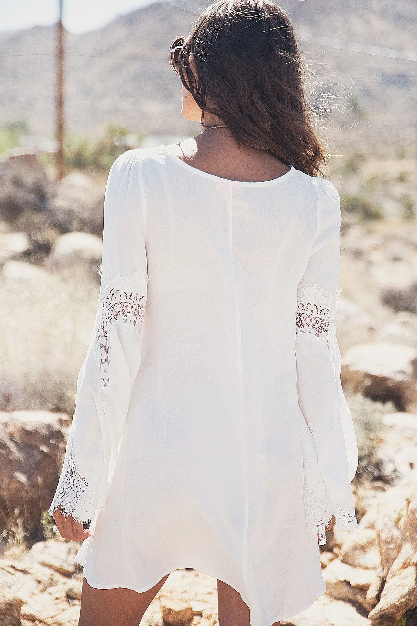 Aviana Lace Bell Sleeve Dress