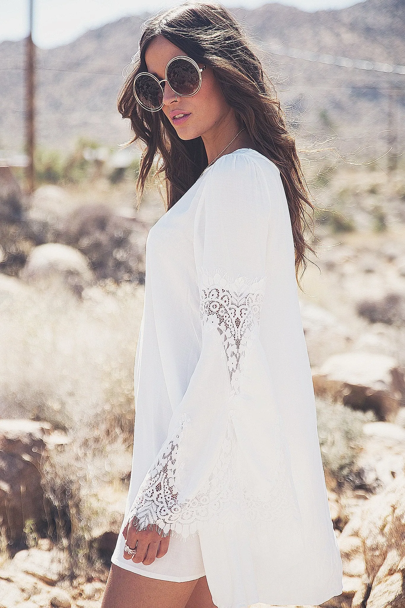 Aviana Lace Bell Sleeve Dress