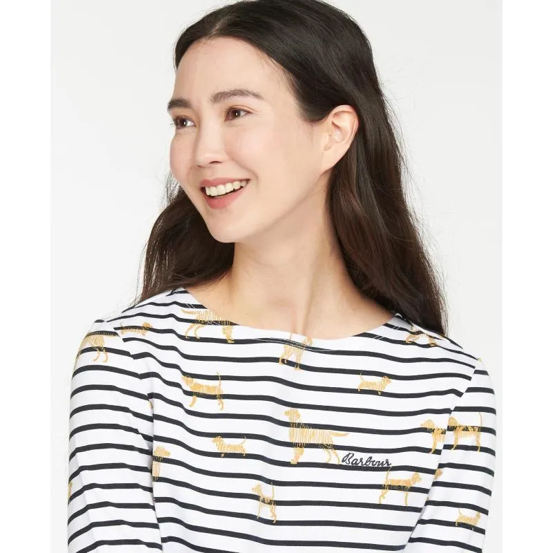 Barbour Hawkins Ladies Print Top - Off White Country Print