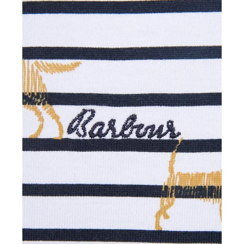 Barbour Hawkins Ladies Print Top - Off White Country Print