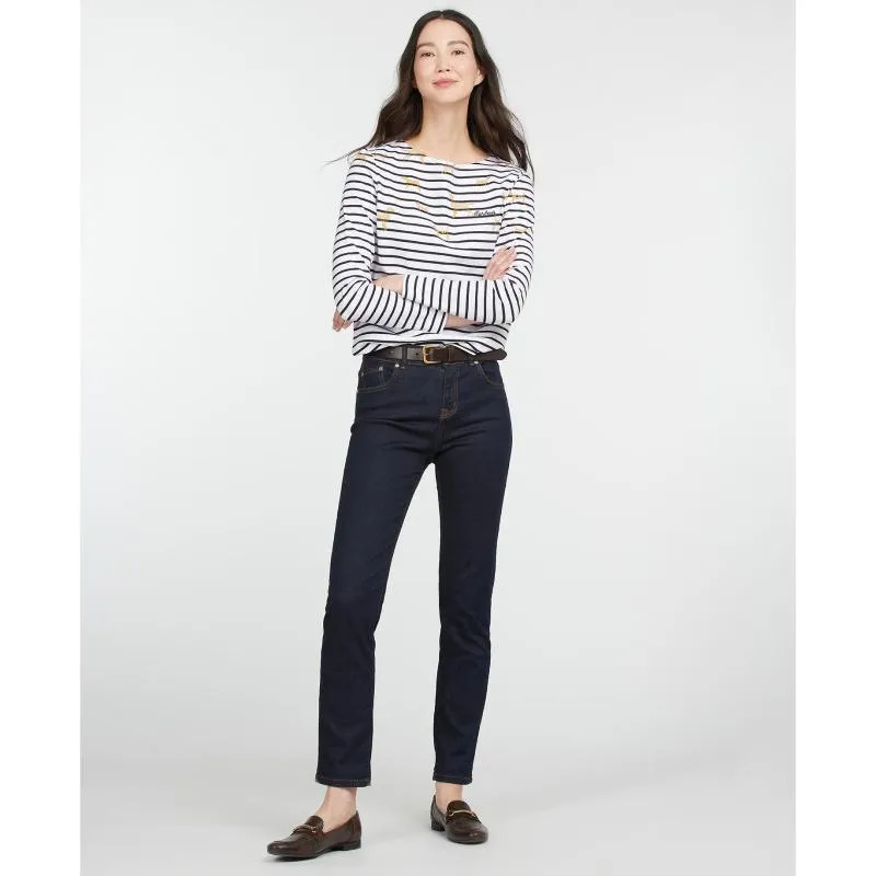 Barbour Hawkins Ladies Print Top - Off White Country Print