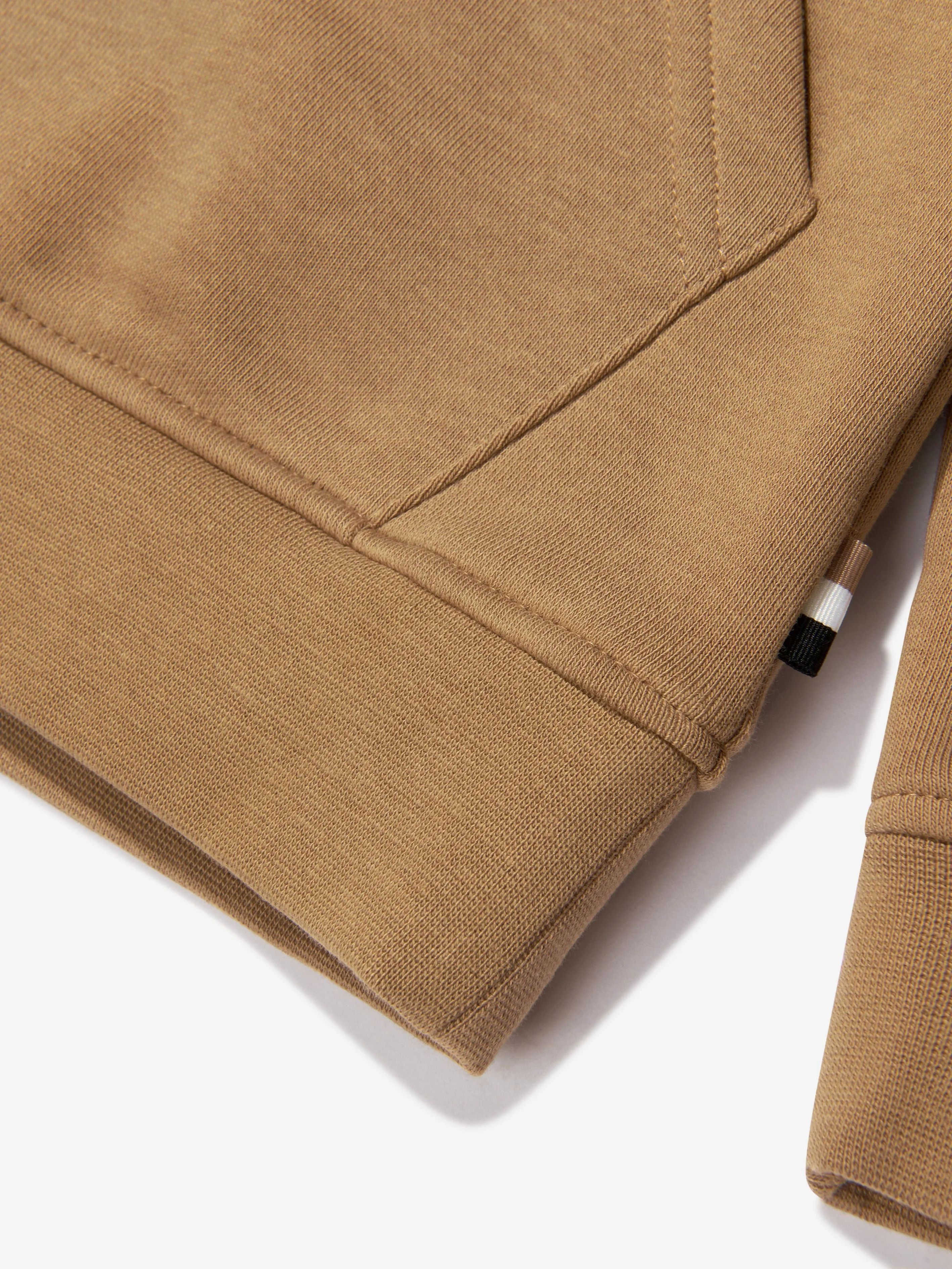 BOSS Boys Logo Hoodie In Beige