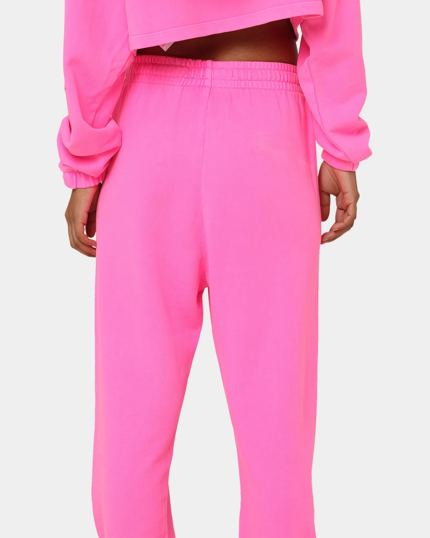 Calvin Klein Women's Acid Wash CK Jogger Pants Neon Pink