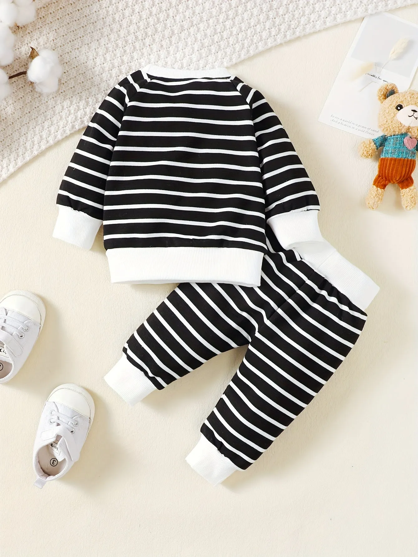 Classic Ribbed Long Sleeve Top  Pants Set