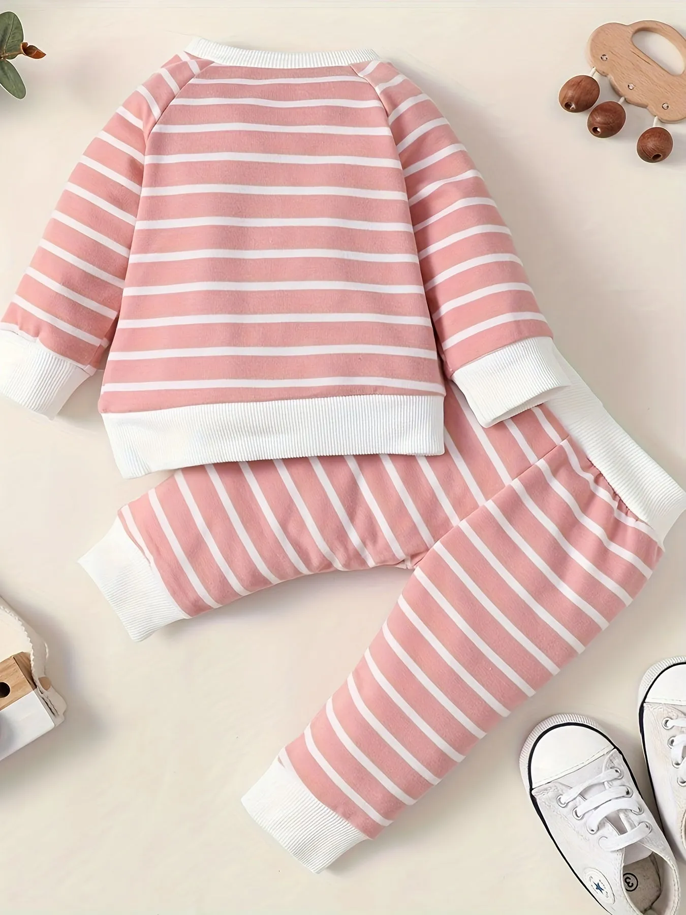 Classic Ribbed Long Sleeve Top  Pants Set