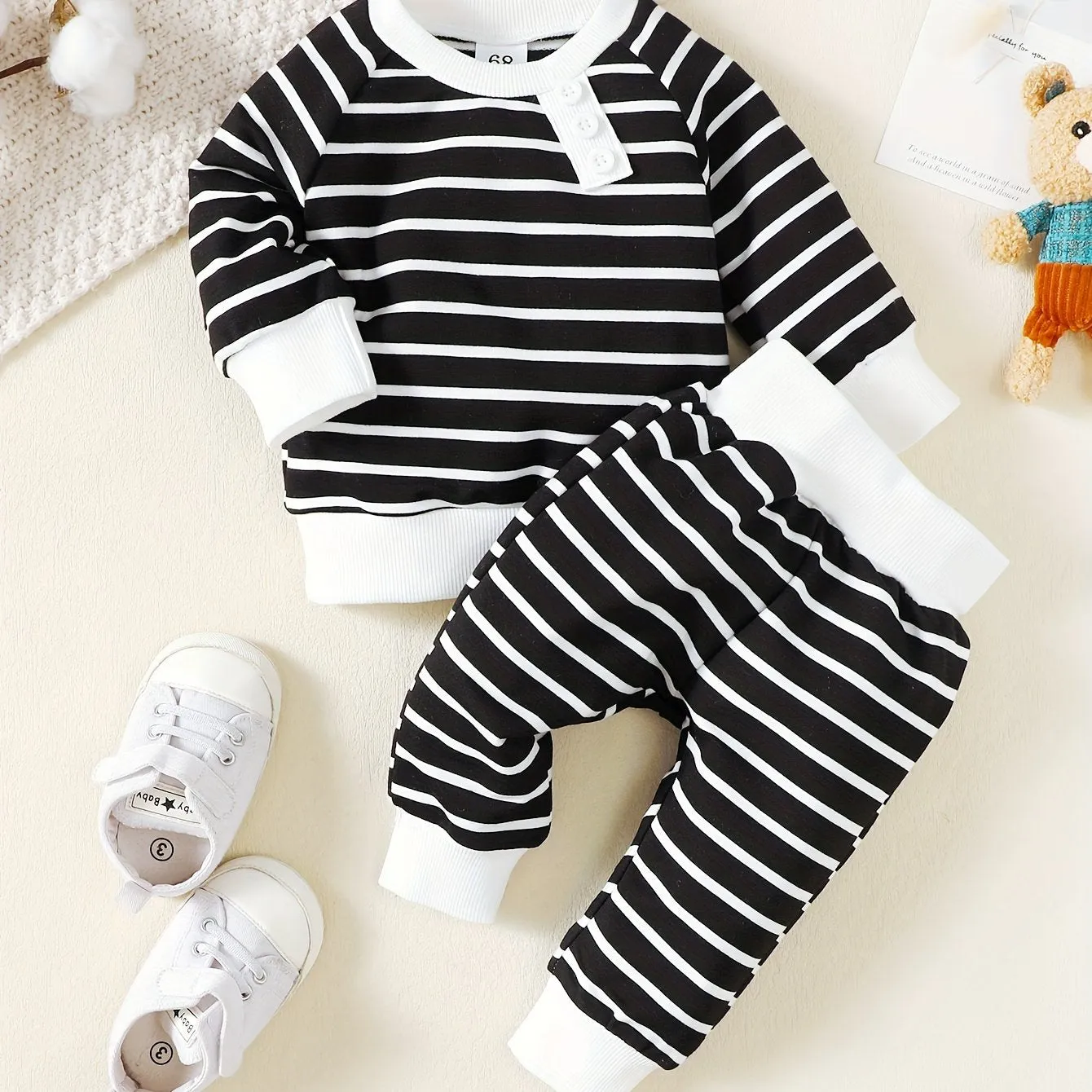 Classic Ribbed Long Sleeve Top  Pants Set