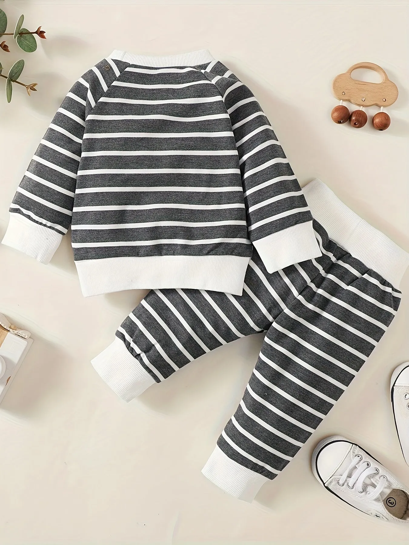 Classic Ribbed Long Sleeve Top  Pants Set