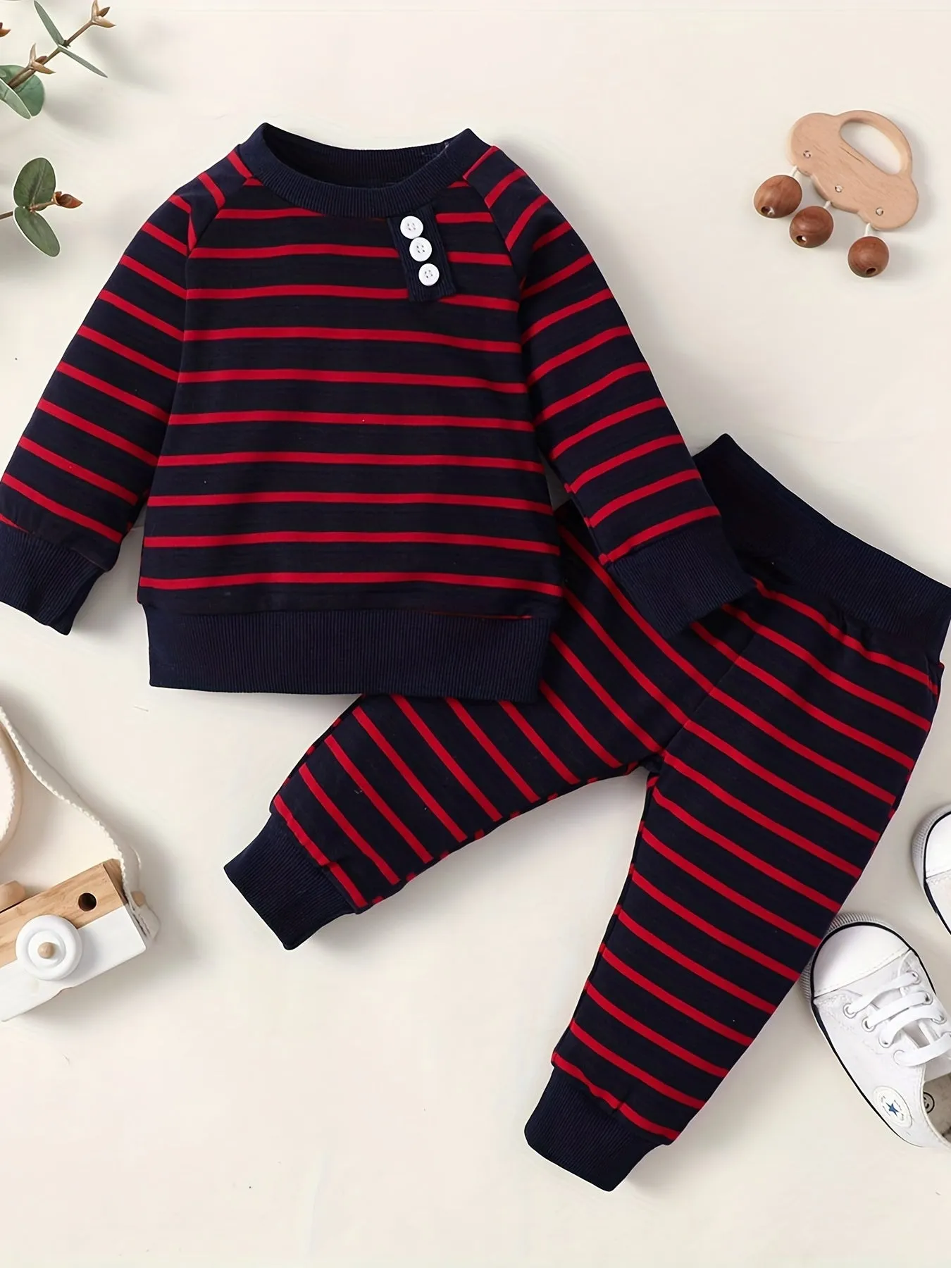 Classic Ribbed Long Sleeve Top  Pants Set