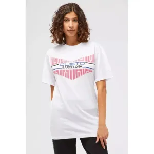 Custo Barcelona White Cotton Women T-Shirt
