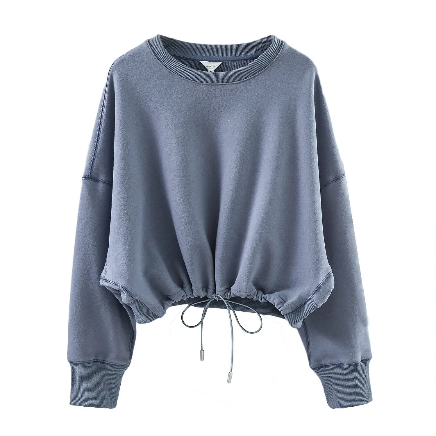 FashionKova New In 100% Cotton Hooded Shirt Casual Long Sleeve Drawstring Autumn Winter Women Sweatshirts Streetwear Hoodies Pullover