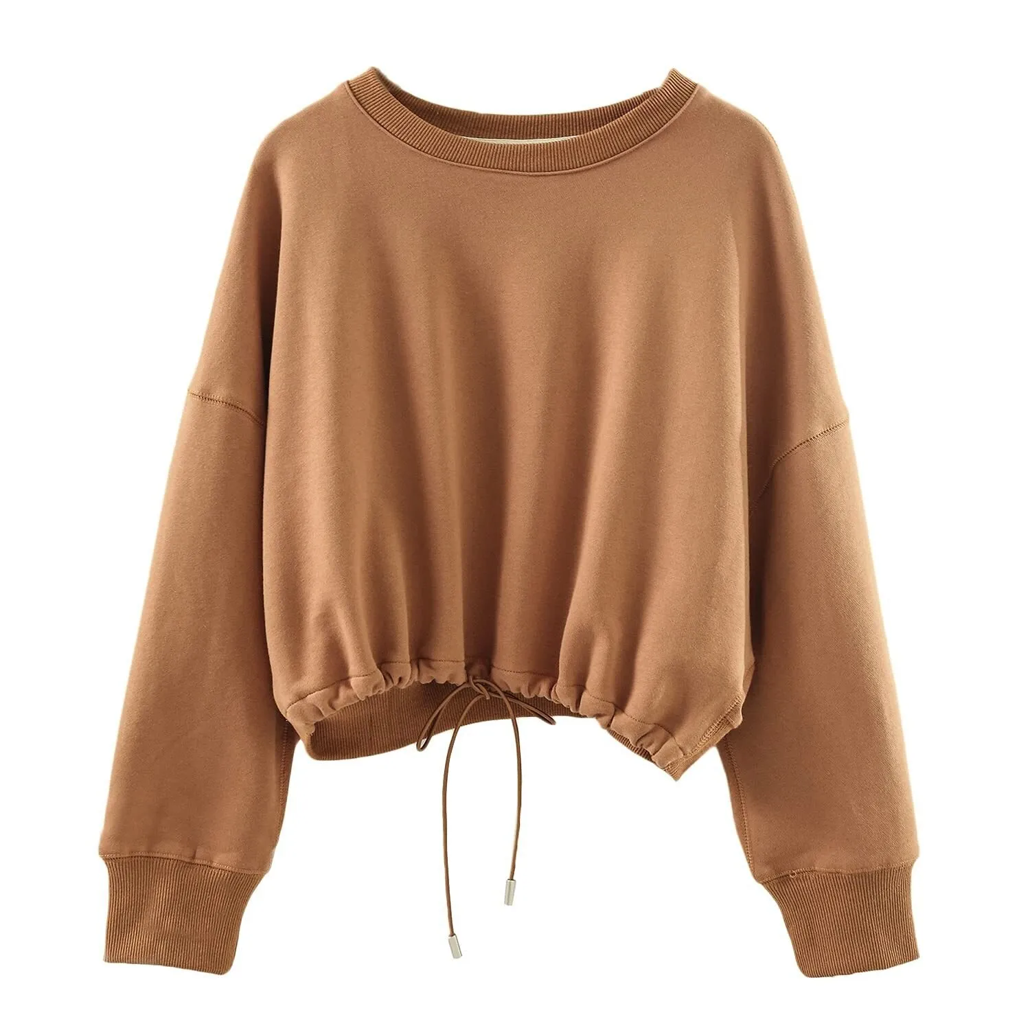 FashionKova New In 100% Cotton Hooded Shirt Casual Long Sleeve Drawstring Autumn Winter Women Sweatshirts Streetwear Hoodies Pullover