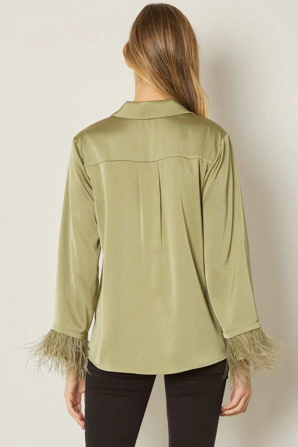 Feather Cuff Blouse