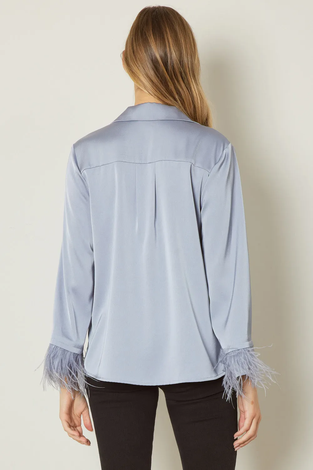 Feather Cuff Blouse