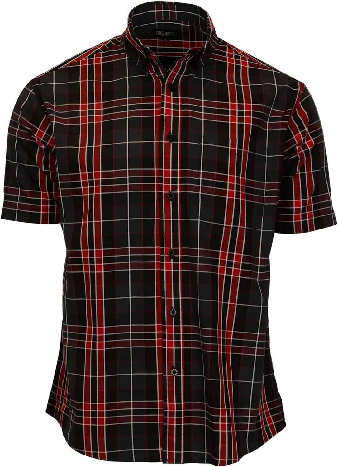 Gioberti Men's Short Sleeve Plaid Shirt