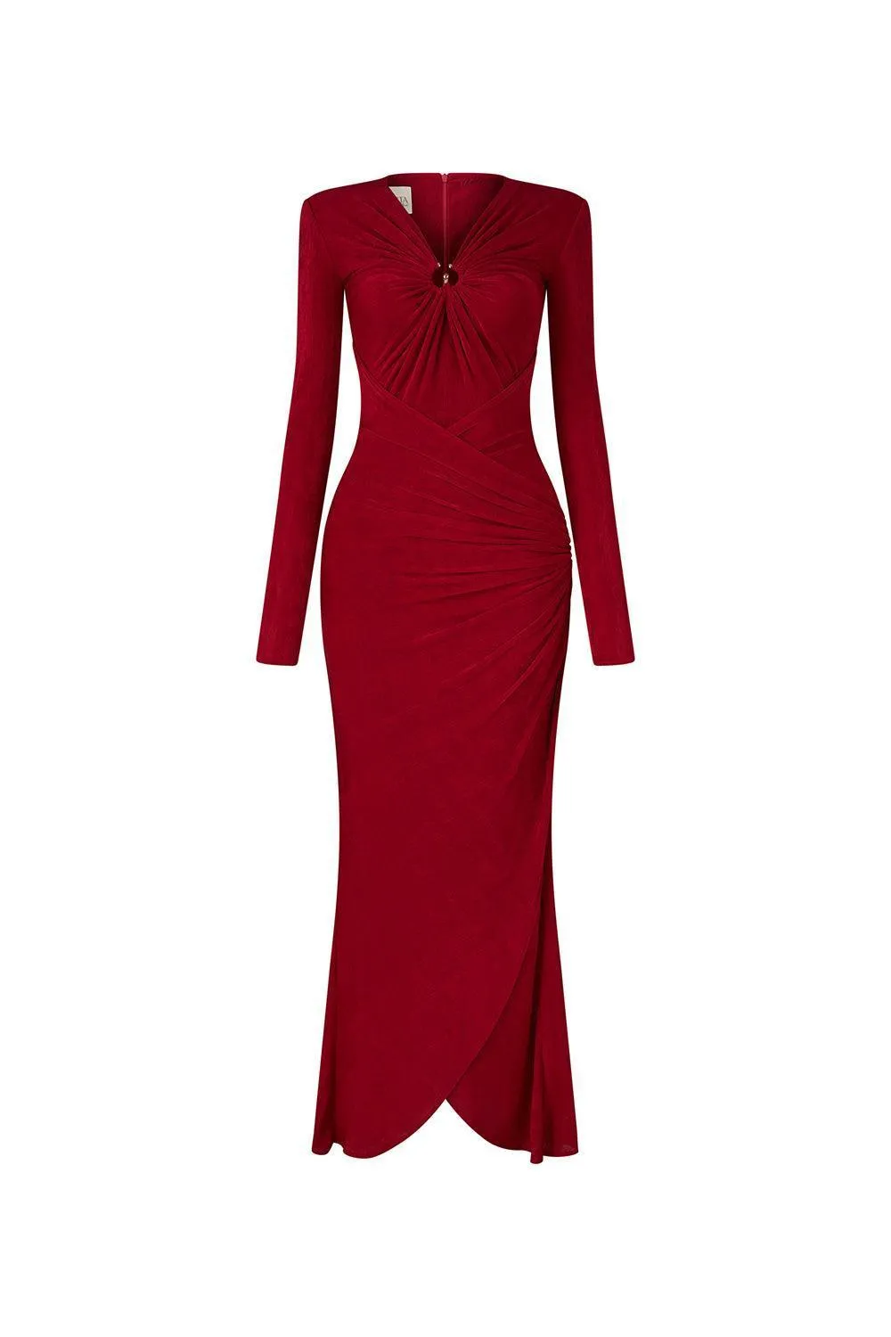 Glory Bodycon Gathered Spandex Ankle Length Dress
