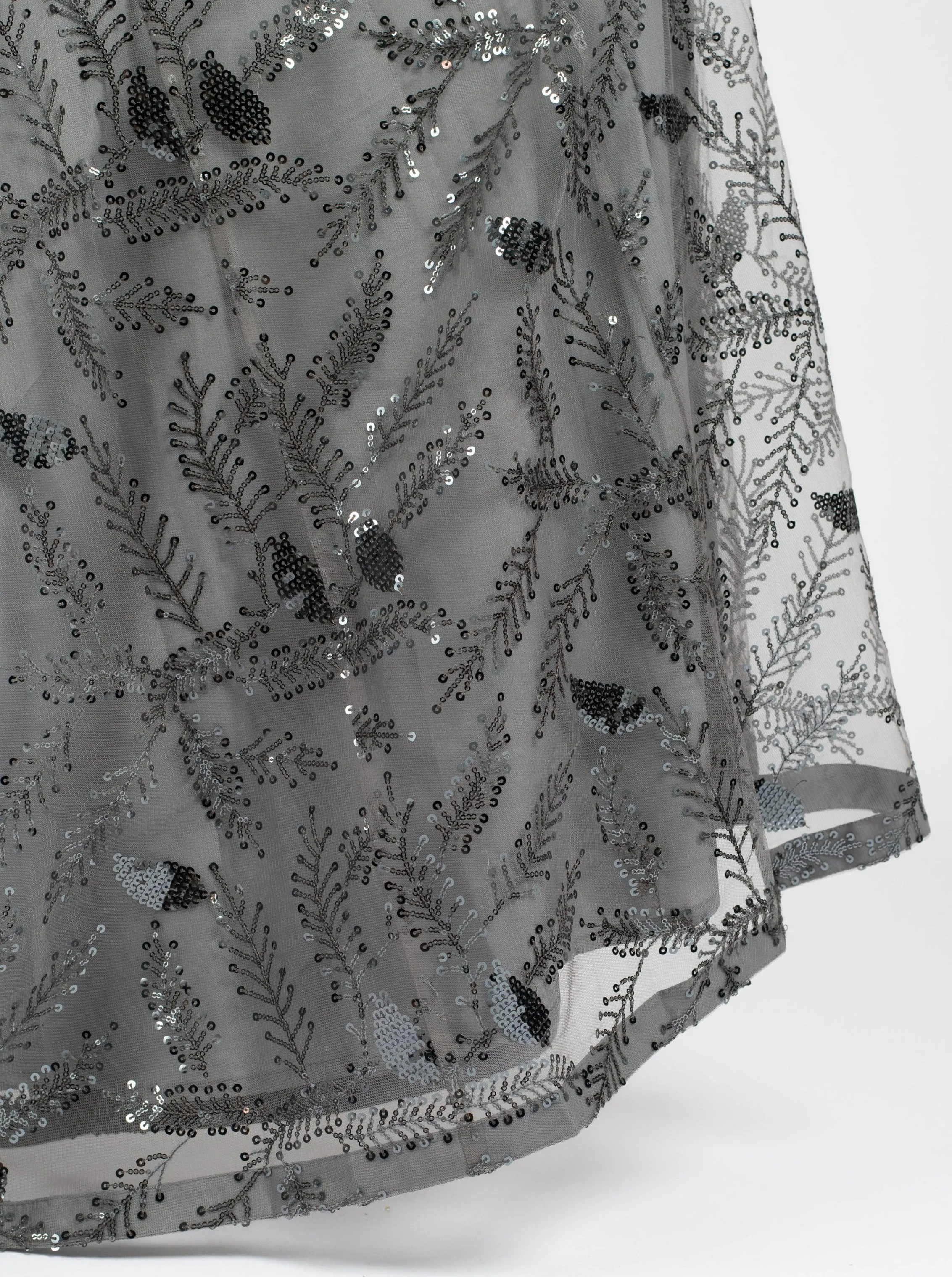 Grey Quill Skirt