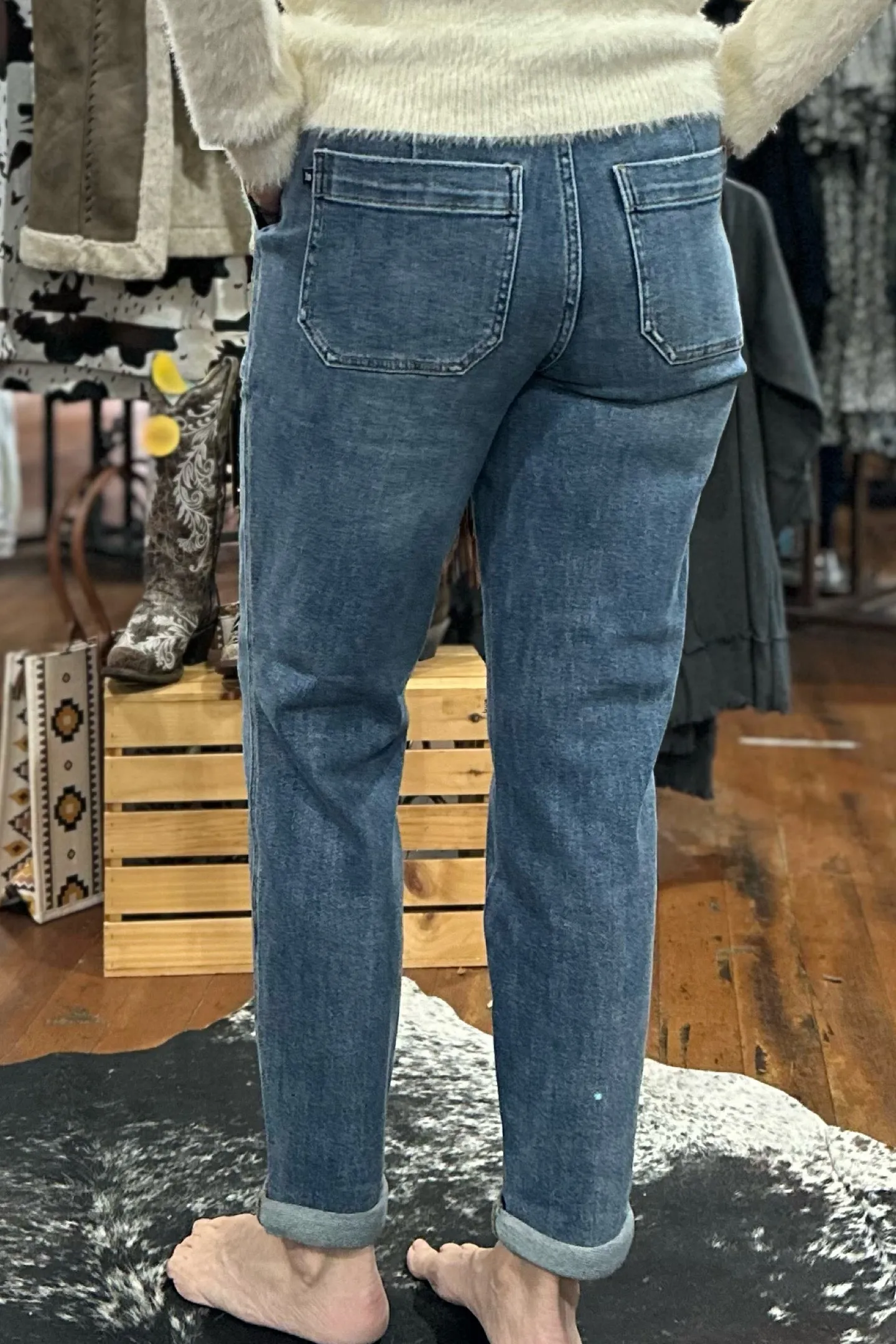 High Rise Elastic Drawstring & Cuffed Jogger By Judy Blue