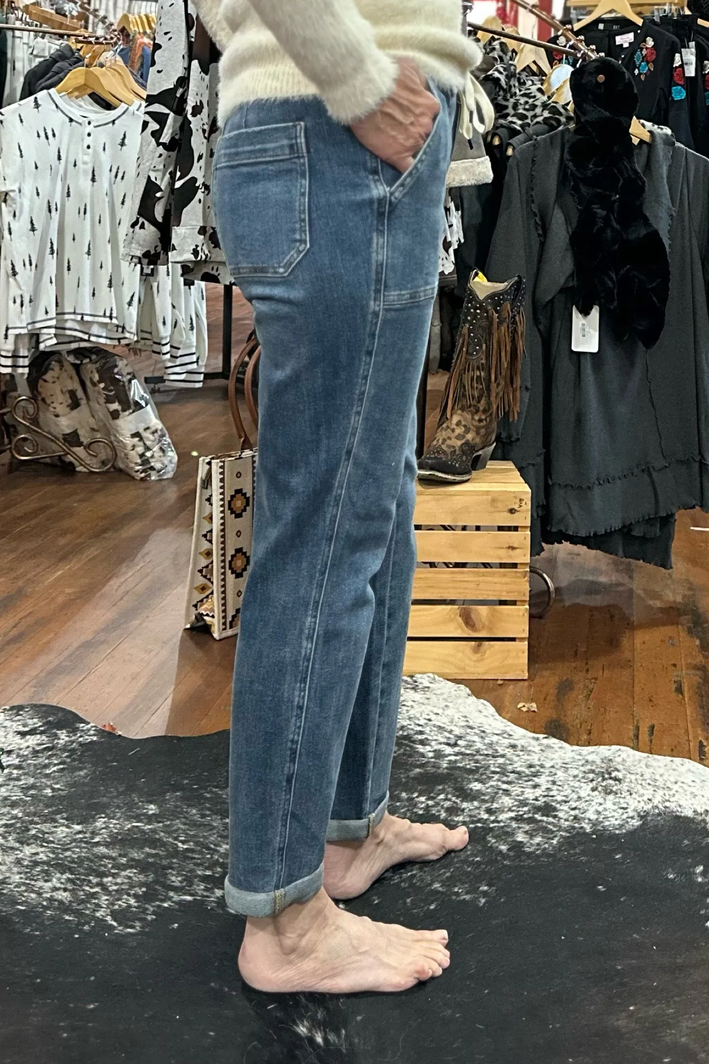 High Rise Elastic Drawstring & Cuffed Jogger By Judy Blue