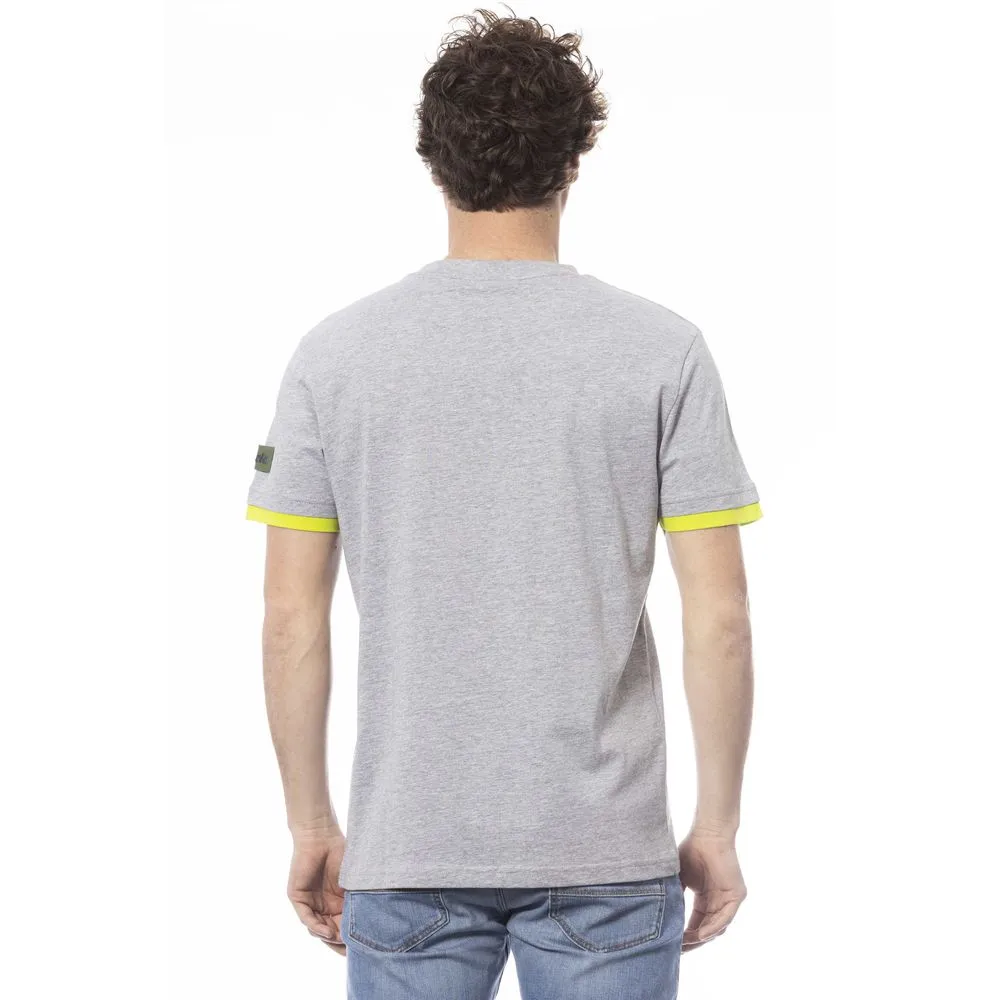 Invicta Gray Cotton Men T-Shirt
