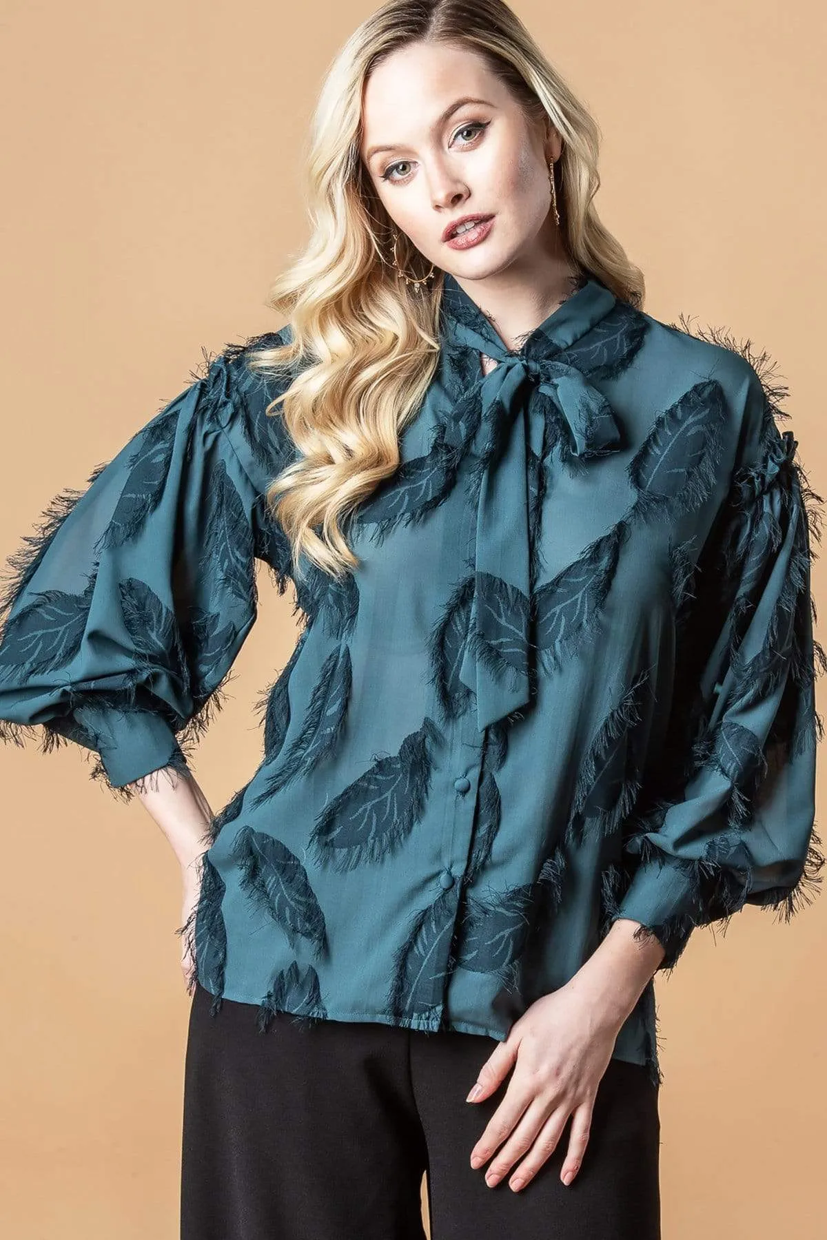 Josefina Blouse - Teal Feather