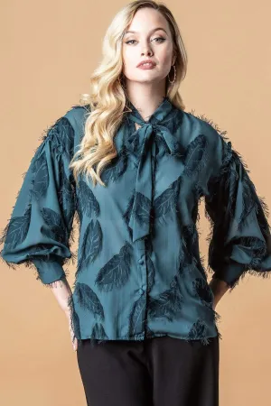 Josefina Blouse - Teal Feather