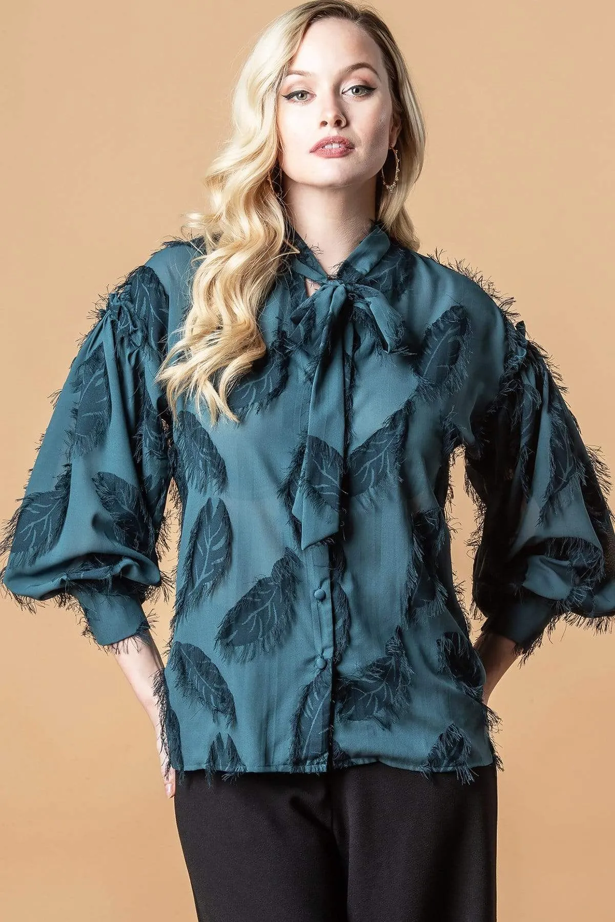 Josefina Blouse - Teal Feather