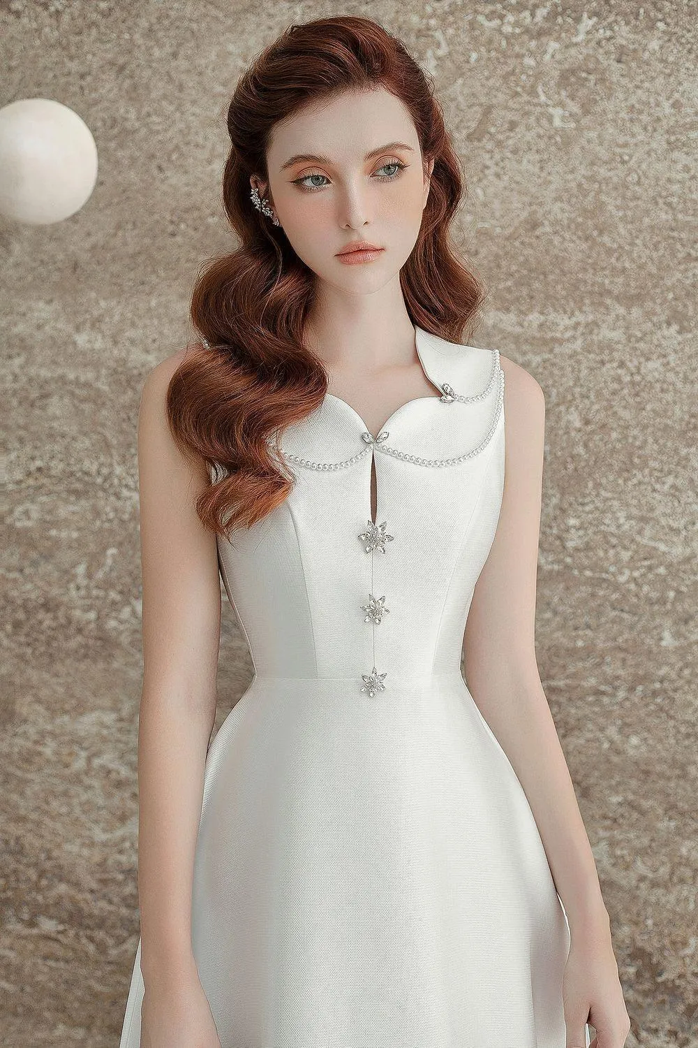 Katy A-line Sleeveless Trerena Taffeta Midi Dress