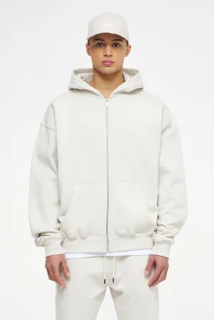 Logo Oversized Sweat Jacket Vintage Washed Angels Cream Gum