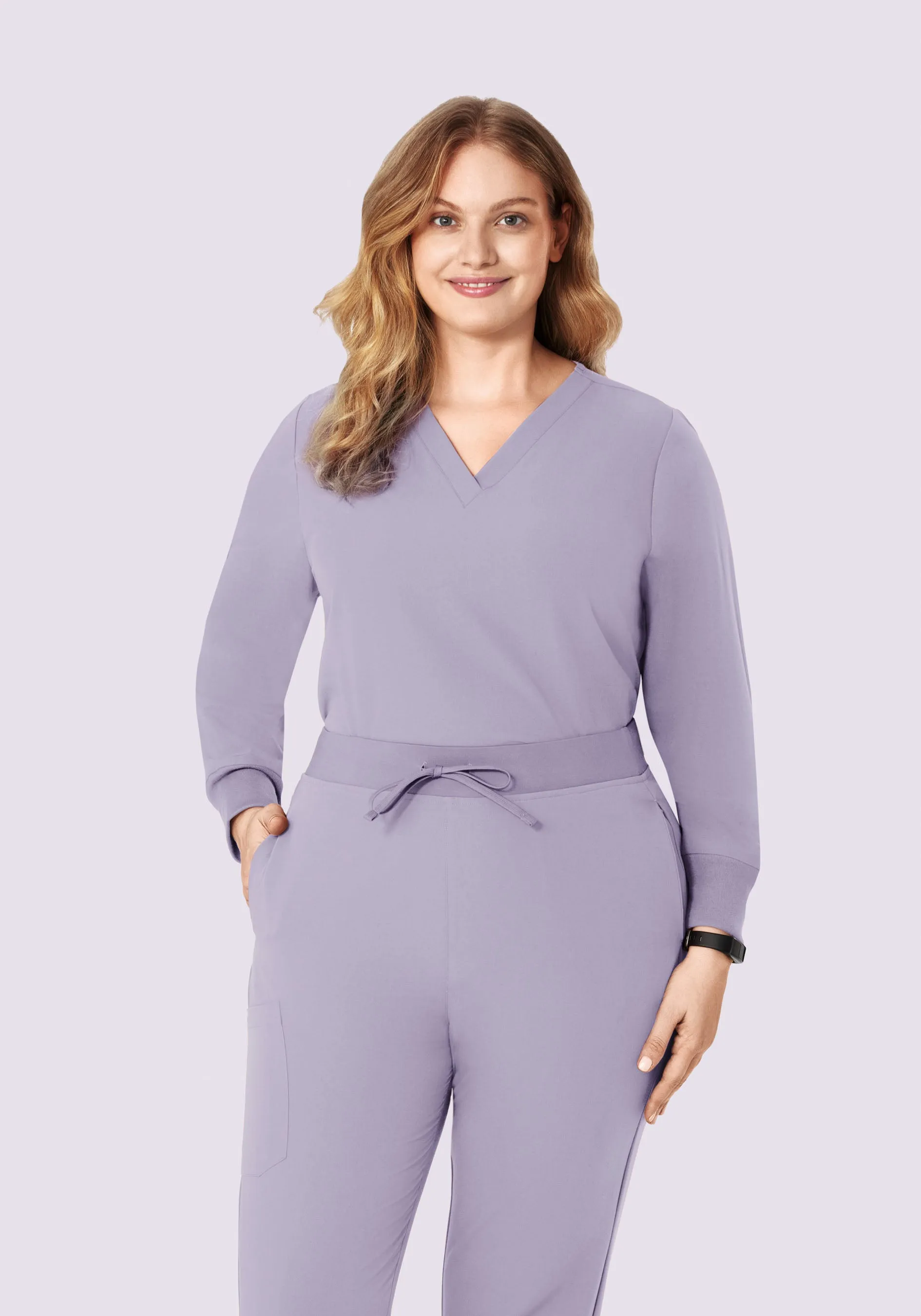 Long Sleeve 6 Pocket Top Ube