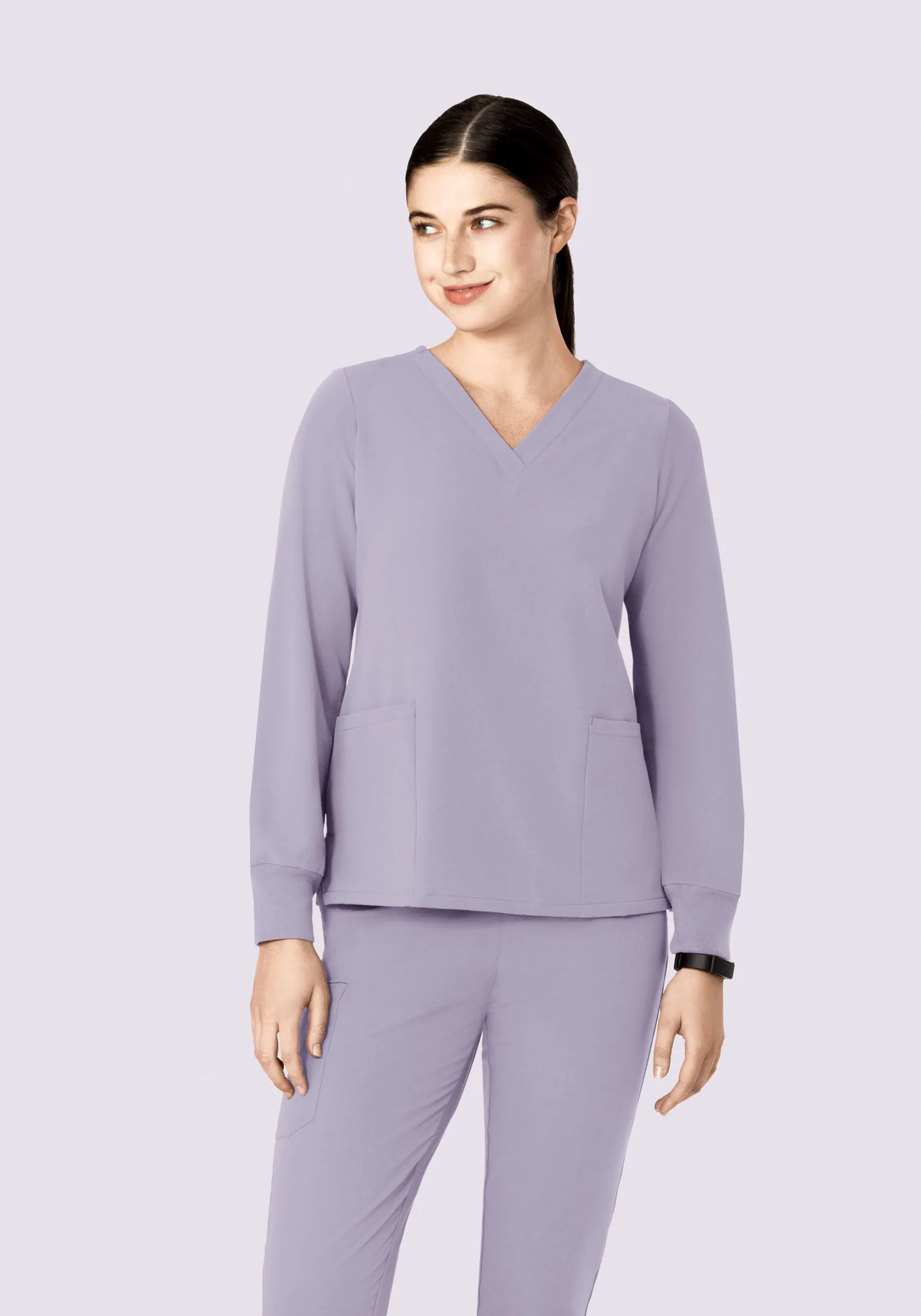 Long Sleeve 6 Pocket Top Ube