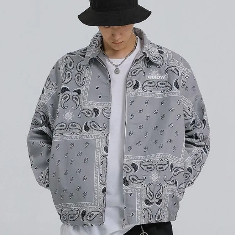 Men's Bandana Zip-Up Jacket
