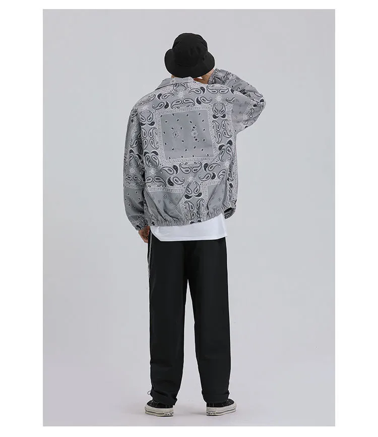 Men's Bandana Zip-Up Jacket