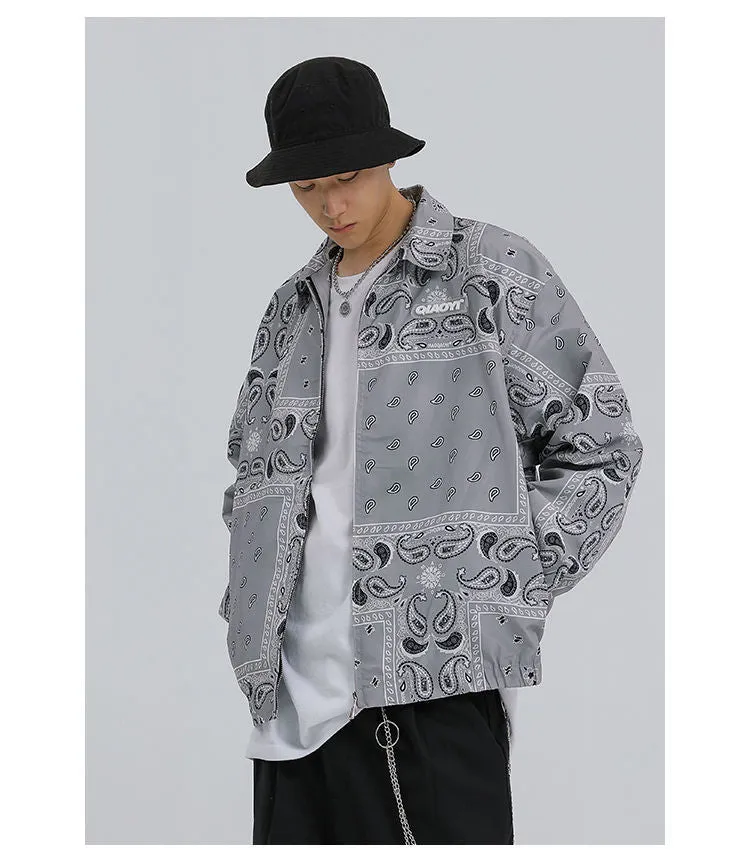 Men's Bandana Zip-Up Jacket