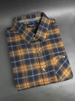 Men's Colorful Yellow Check Shirt