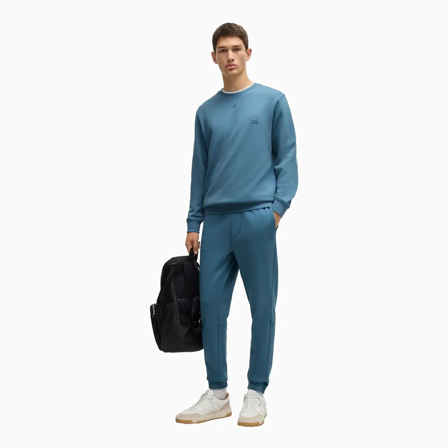 Men's Cotton Terry Relaxed-Fit Sweatshirt With Logo Patch