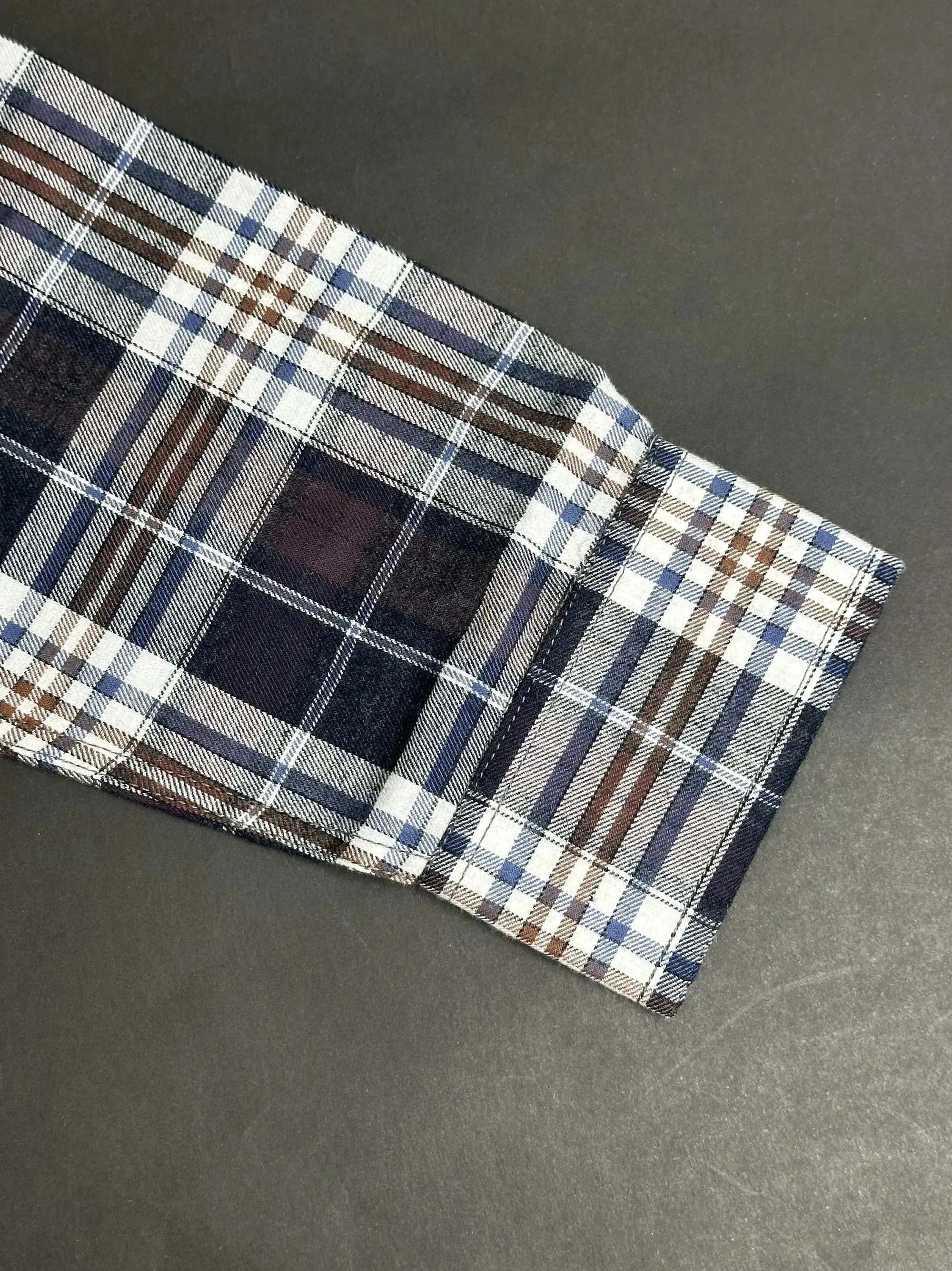 Men's Multicolor Charcoal Grey Check Shirt