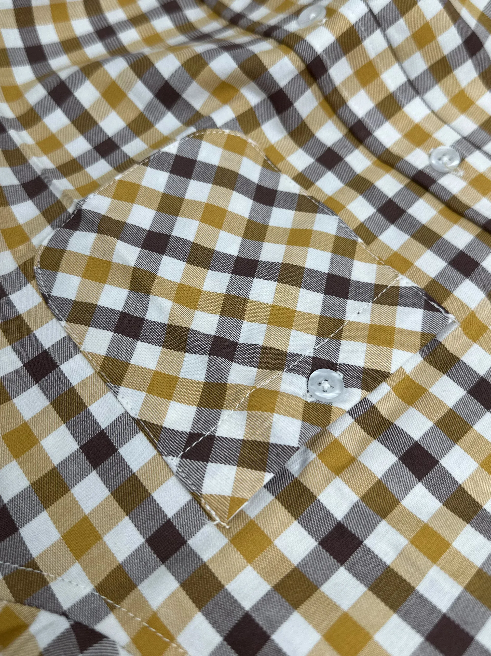 Men's Multicolor Yellow Check Shirt