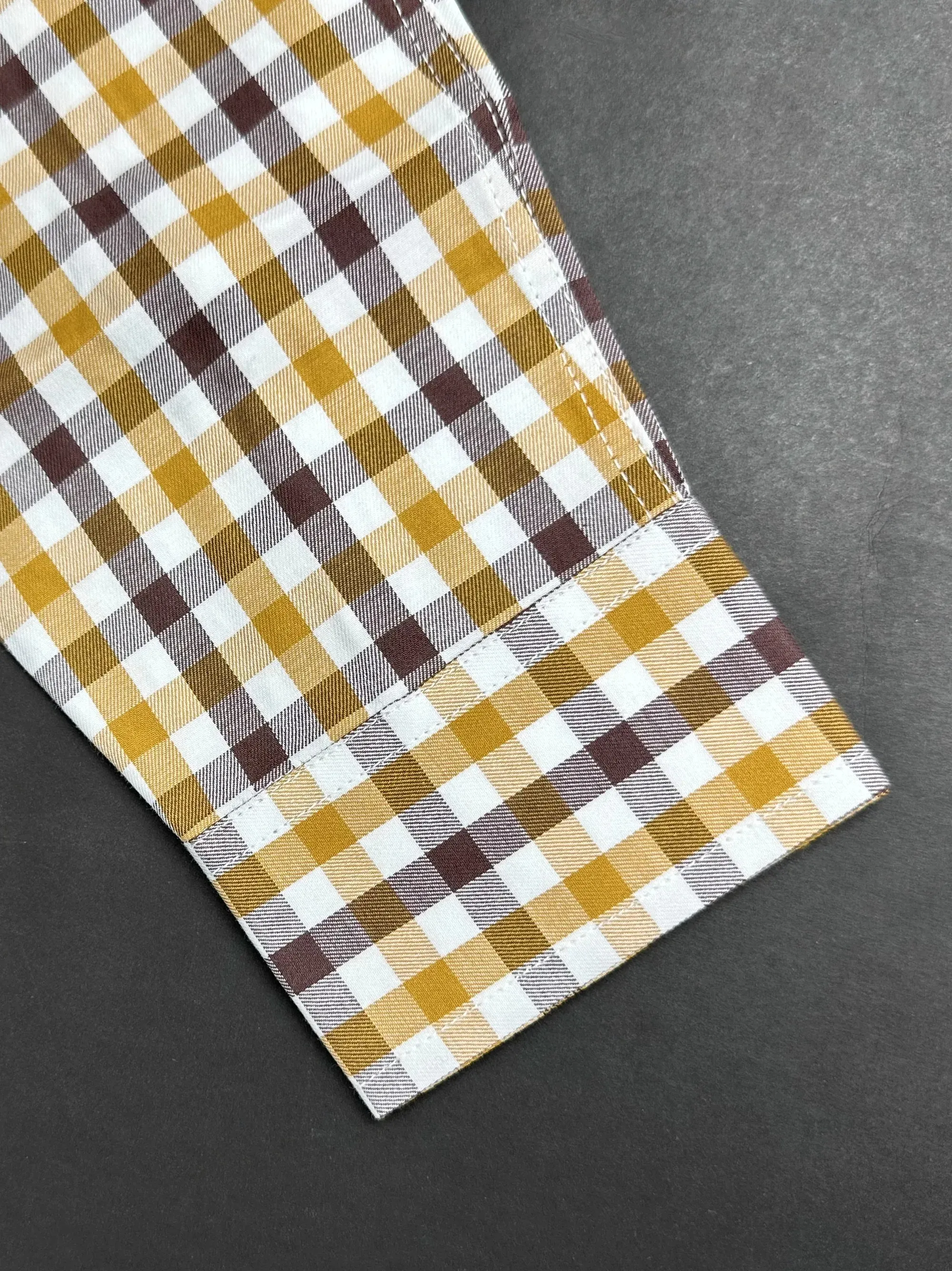 Men's Multicolor Yellow Check Shirt