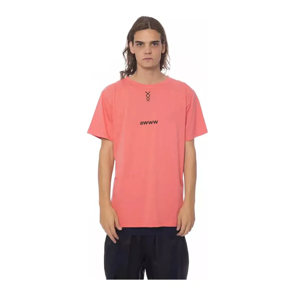 Nicolo Tonetto Pink Cotton Men T-Shirt