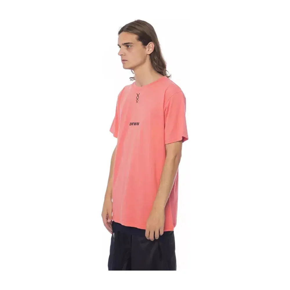 Nicolo Tonetto Pink Cotton Men T-Shirt